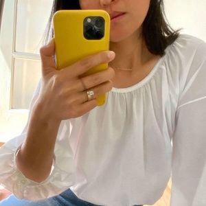 Everlane Ruched Air Blouse Size 2 White